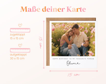 Fotokarte zum Geburtstag – Happy Birthday to my favourite person – 04 masse