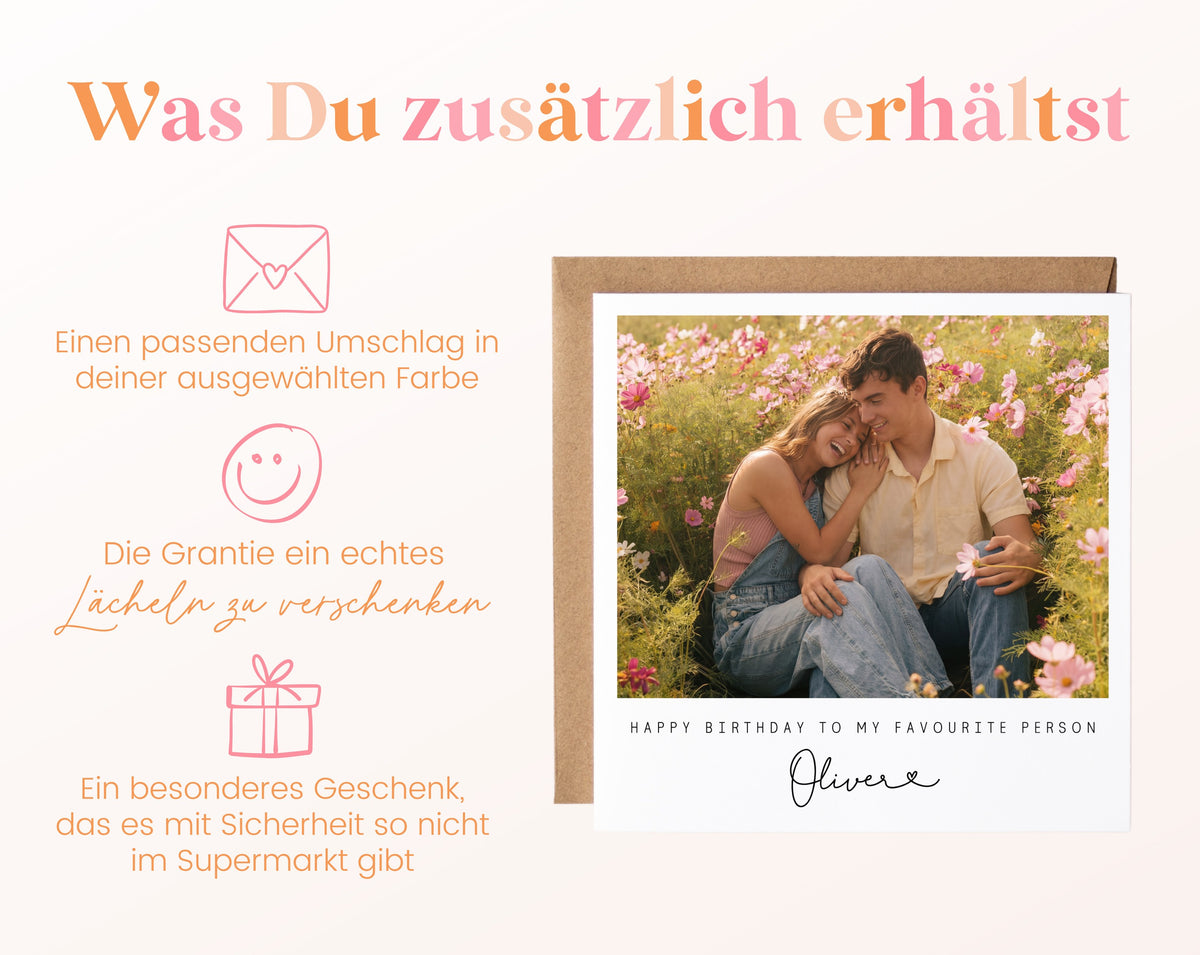 Fotokarte zum Geburtstag – Happy Birthday to my favourite person – 06 zusaetzlich