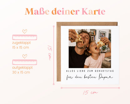 Fotokarte zum Geburtstag – Für den besten Papa – 04 masse