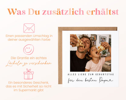 Fotokarte zum Geburtstag – Für den besten Papa – 06 zusaetzlich