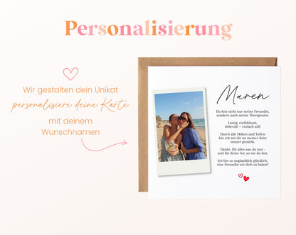 Fotokarte zum Geburtstag – Für meine Freundin – Du bist nicht nur meine Freundin – 08 perso ein wunschname