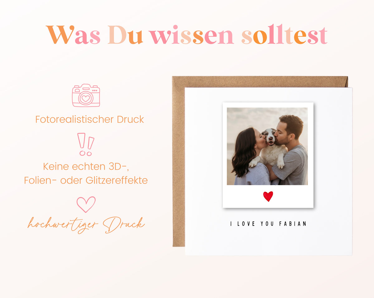 Fotokarte zum Geburtstag – Polaroid I love you – 03 wissen