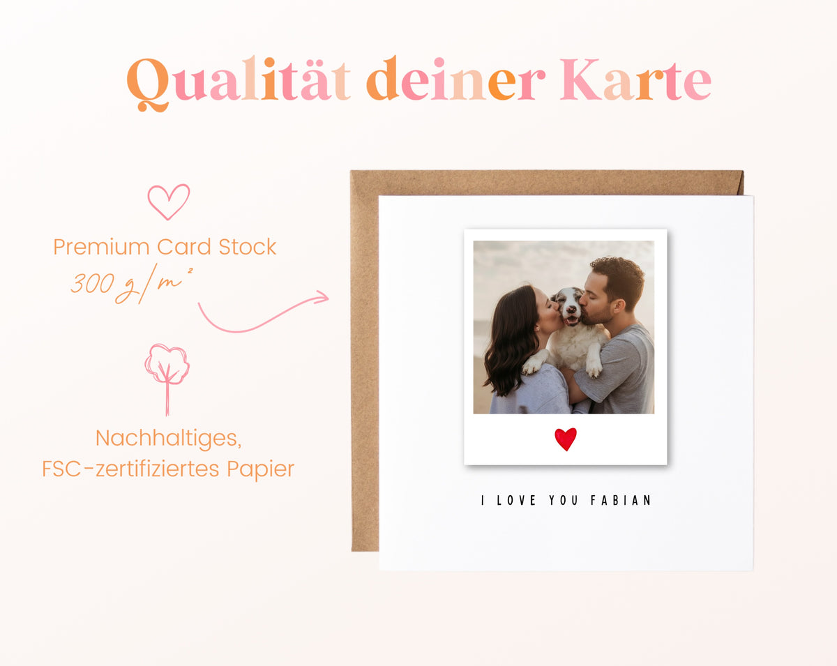 Fotokarte zum Geburtstag – Polaroid I love you – 05B qualitaet 300