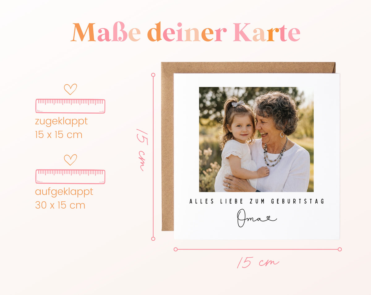 Fotokarte zum Geburtstag – Alles Liebe mit Name – 04 masse