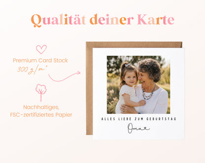 Fotokarte zum Geburtstag – Alles Liebe mit Name – 05B qualitaet 300