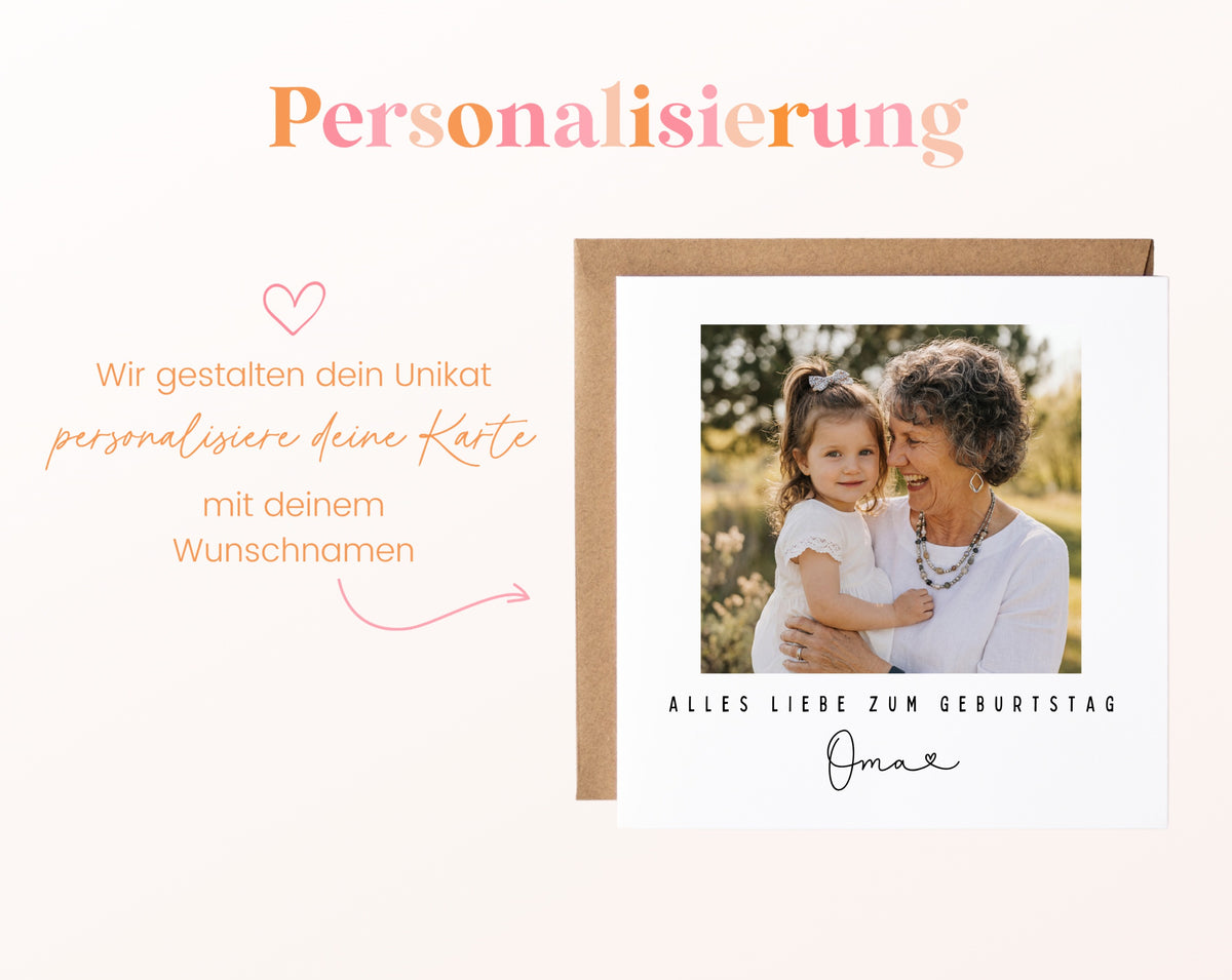 Fotokarte zum Geburtstag – Alles Liebe mit Name – 08 perso ein wunschname