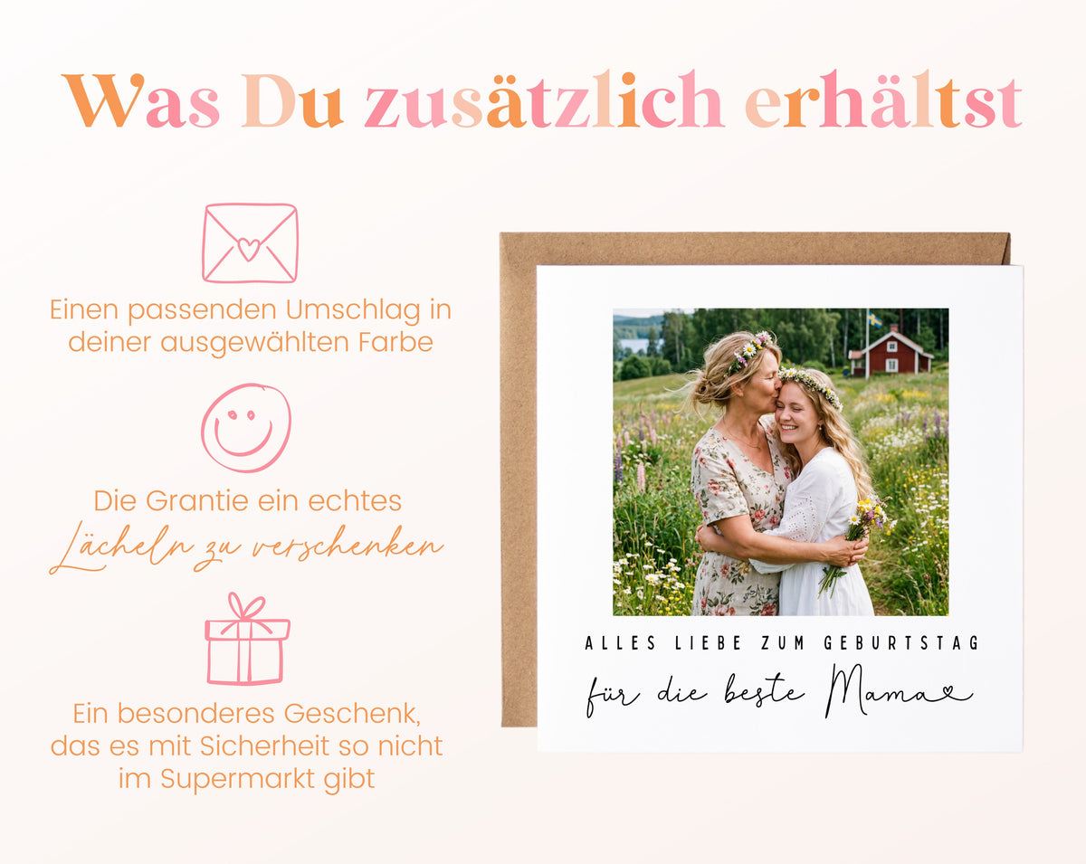 Fotokarte zum Geburtstag – Für die beste Mama – Erinnerungsmoment – 06 zusaetzlich