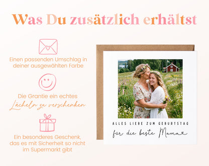 Fotokarte zum Geburtstag – Für die beste Mama – Erinnerungsmoment – 06 zusaetzlich