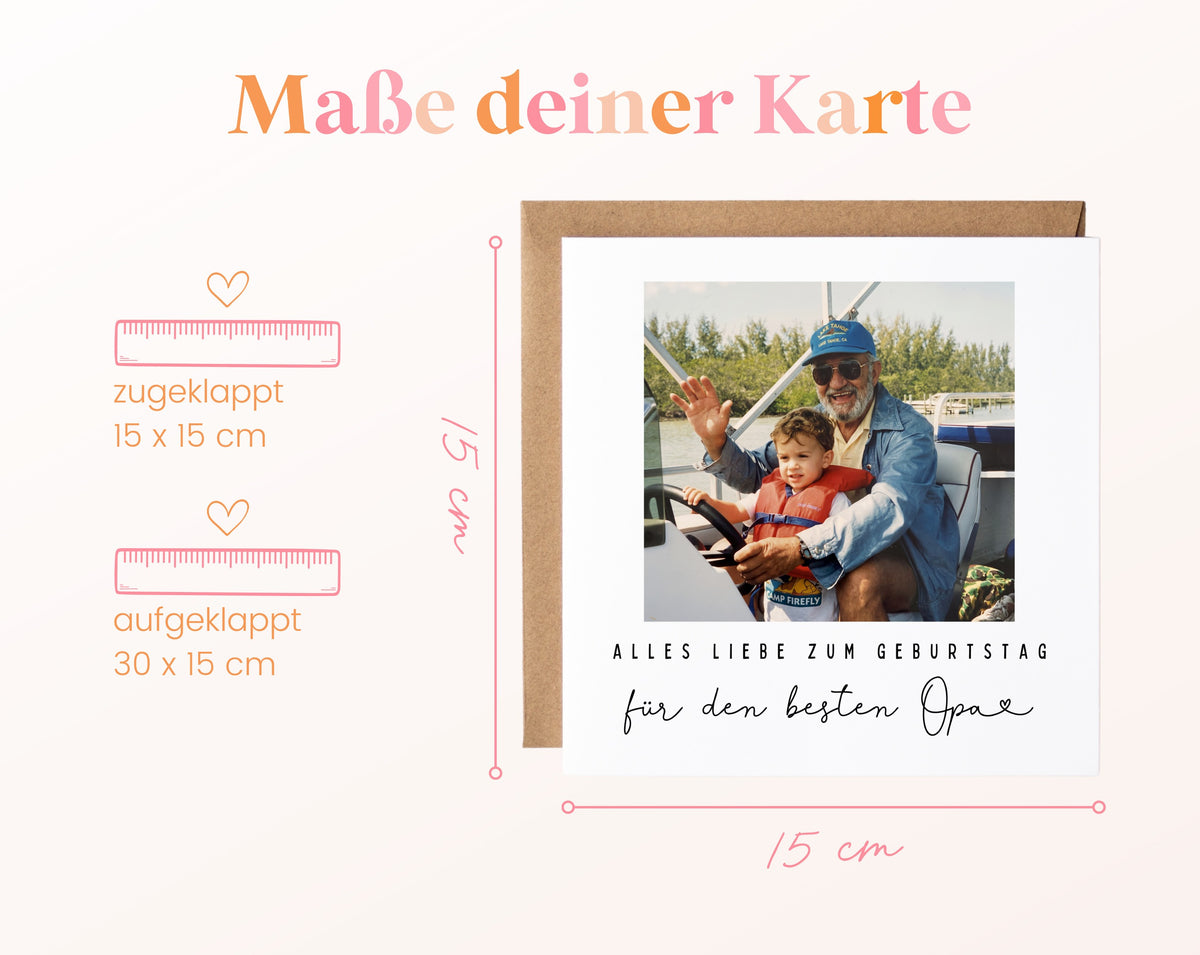 Fotokarte zum Geburtstag – Für den besten Opa – 04 masse