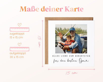 Fotokarte zum Geburtstag – Für den besten Opa – 04 masse