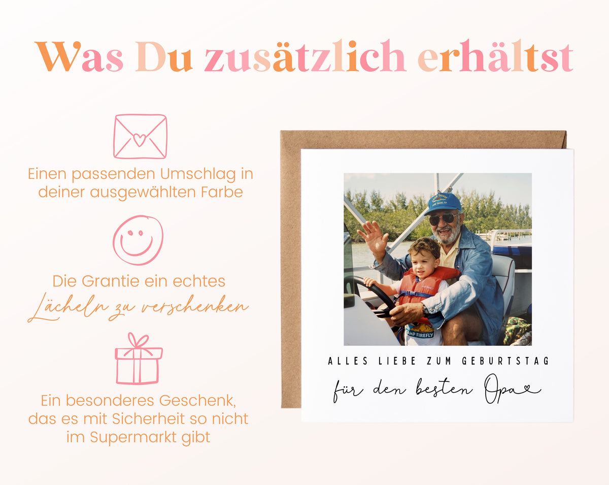 Fotokarte zum Geburtstag – Für den besten Opa – 06 zusaetzlich
