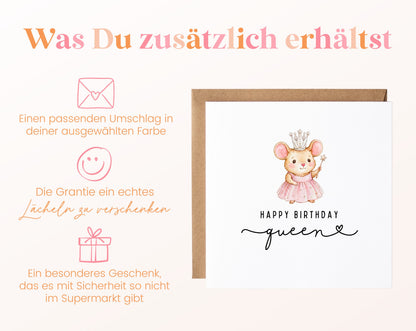 Geburtstagskarte – Happy Birthday Queen – Zusätzliche Informationen