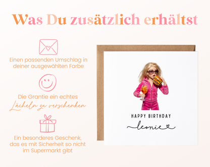 Personalisierte Geburtstagskarte – Burger & Aperol – Zusätzliche Informationen