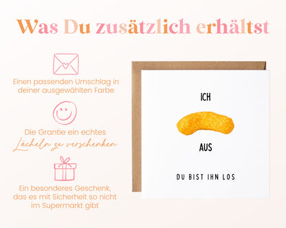 Scheidungskarte Du bist ihn los – Karte mit Umschlag