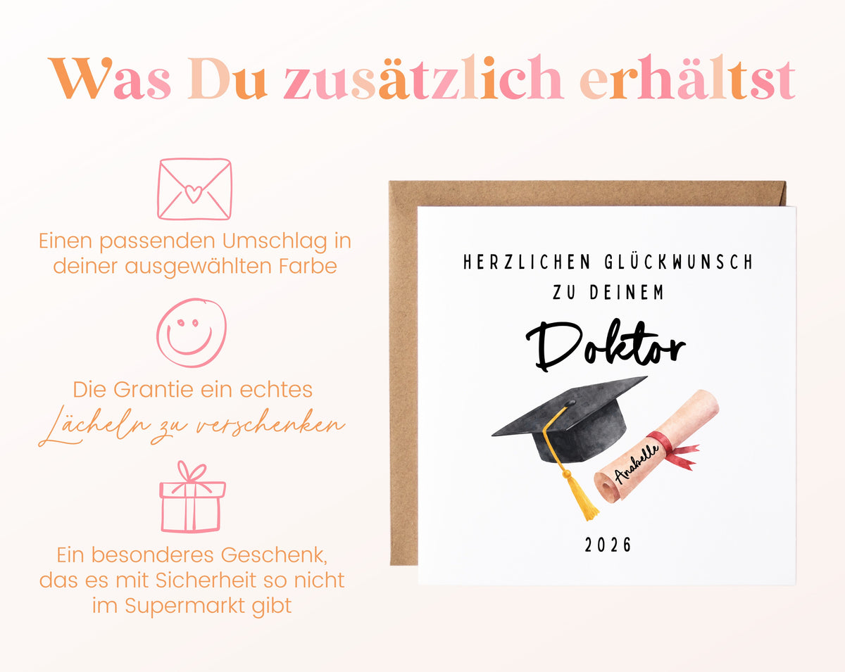 Personalisierte Karte Doktor – Zusätzliche Informationen