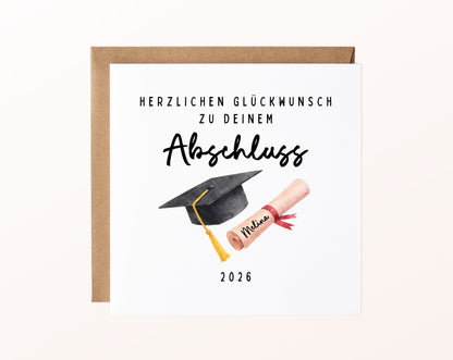 Personalisierte Karte Abschluss – Kartenmotiv