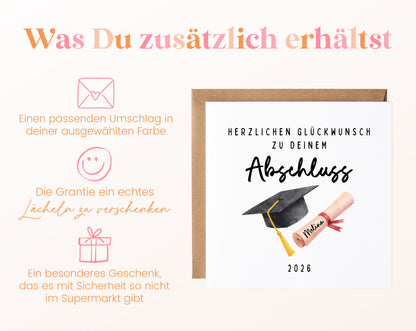 Personalisierte Karte Abschluss – Zusätzliche Informationen