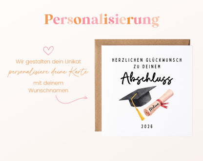 Personalisierte Karte Abschluss – Personalisierung