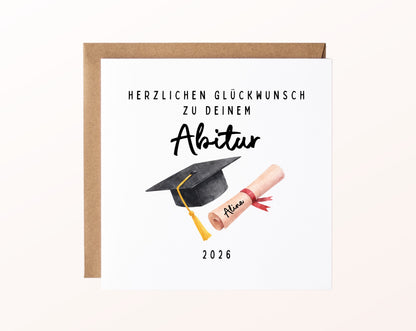 Personalisierte Karte Abitur – Kartenmotiv