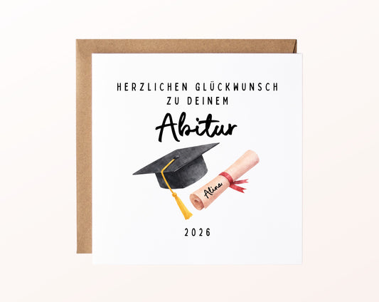 Personalisierte Karte Abitur – Kartenmotiv