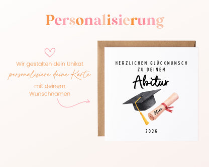 Personalisierte Karte Abitur – Personalisierung