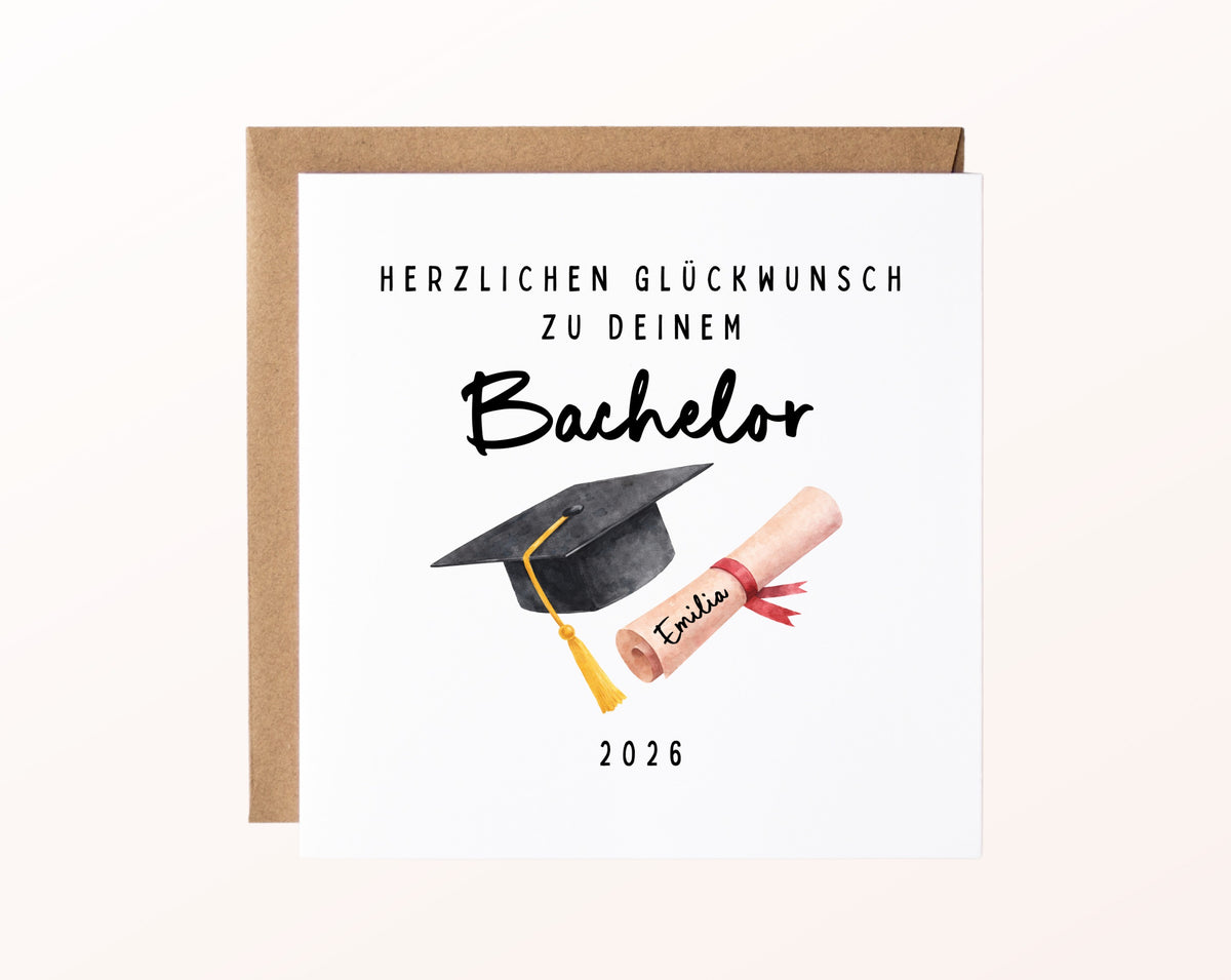 Personalisierte Karte Bachelor – Kartenmotiv
