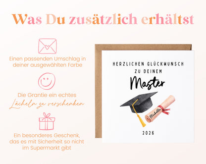 Personalisierte Karte Master – Zusätzliche Informationen
