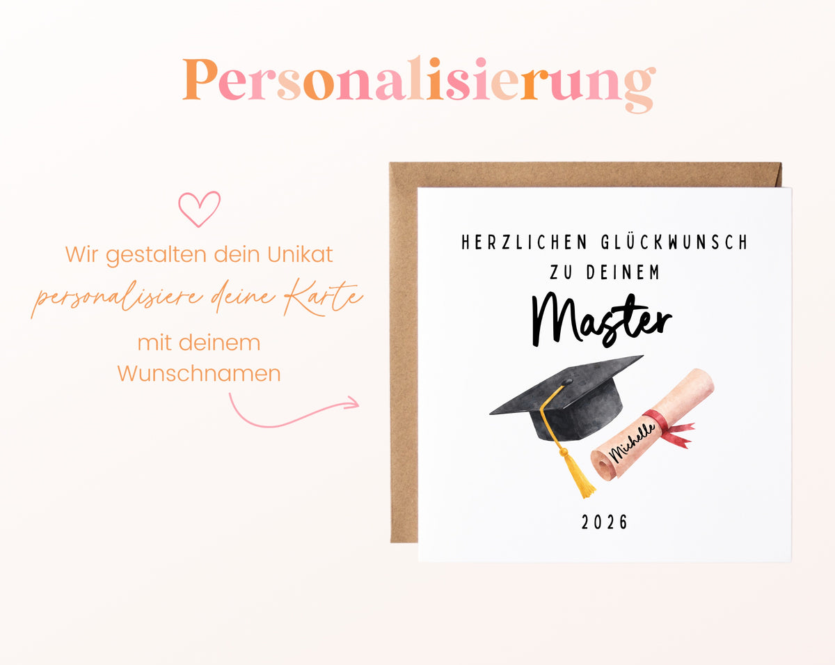 Personalisierte Karte Master – Personalisierung
