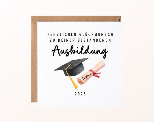 Personalisierte Karte Ausbildung – Kartenmotiv