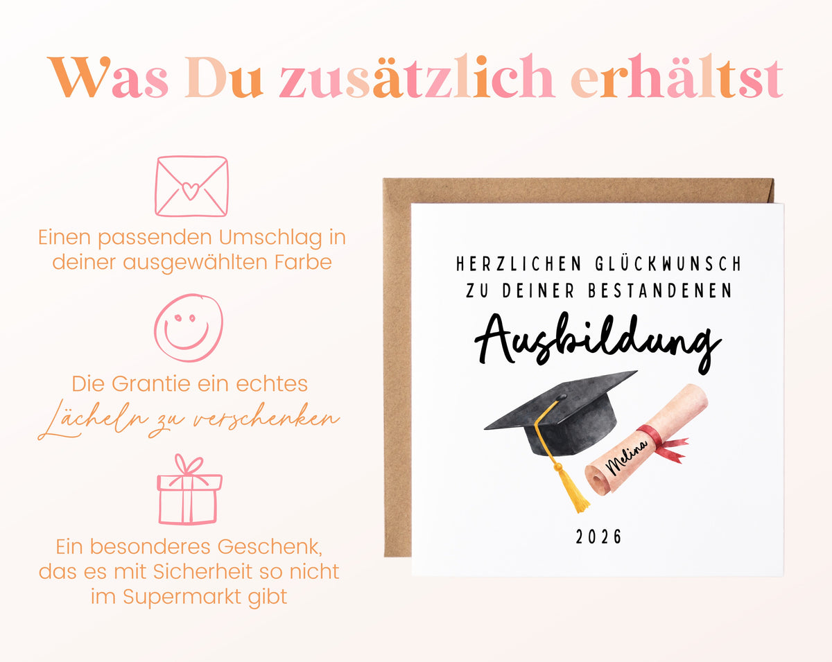 Personalisierte Karte Ausbildung – Zusätzliche Informationen