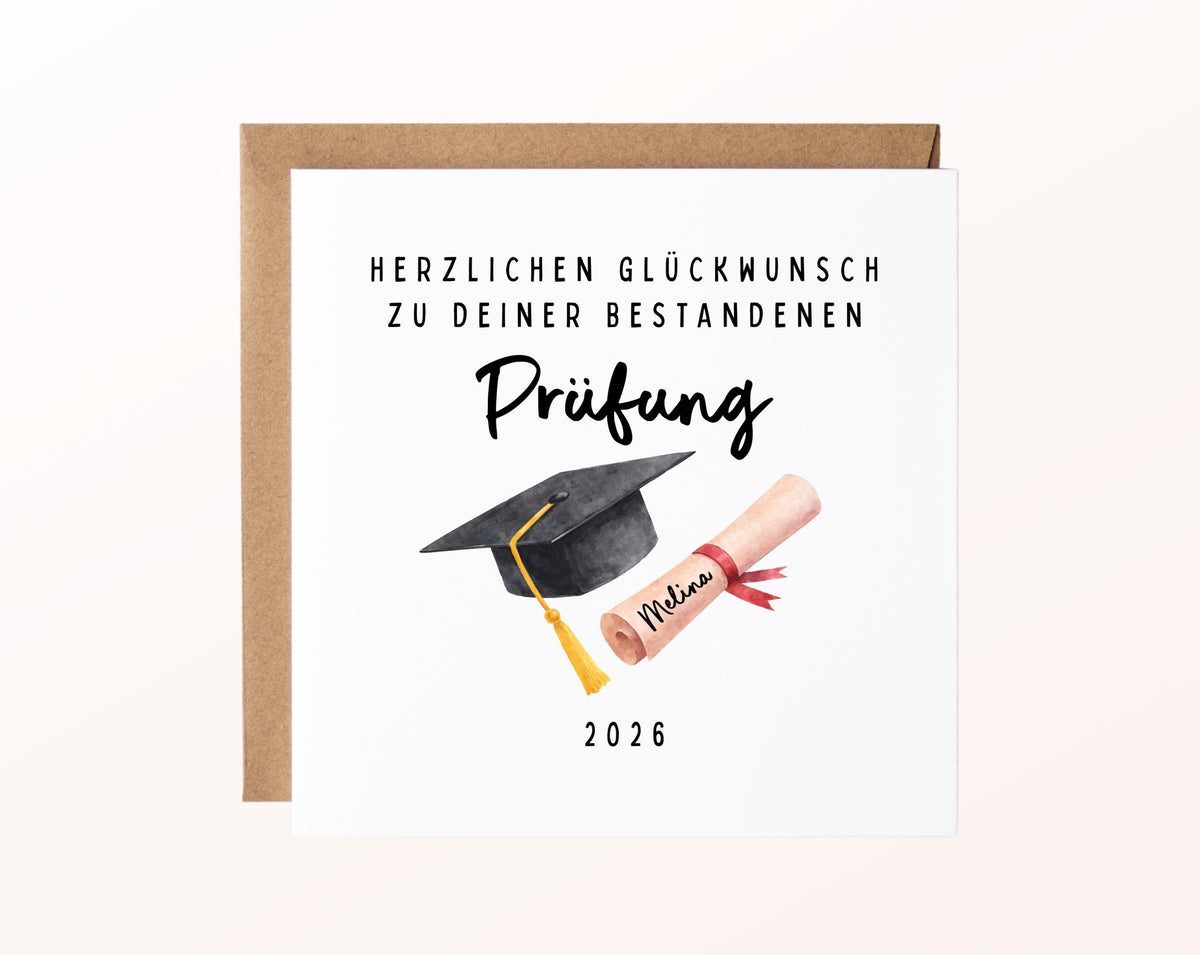Personalisierte Karte Prüfung – Kartenmotiv
