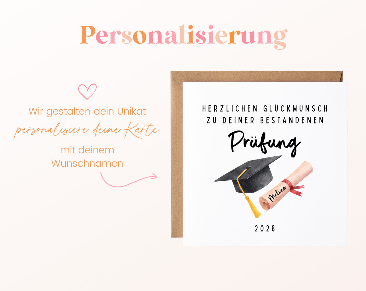 Personalisierte Karte Prüfung – Personalisierung