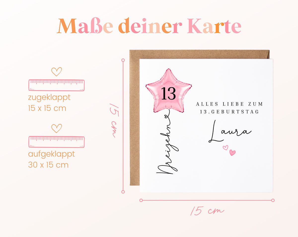 Personalisierte Geburtstagskarte mit Sternballon – 118__04_masse