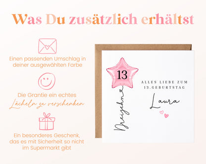 Personalisierte Geburtstagskarte mit Sternballon – 118__06_zusaetzlich