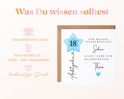 Personalisierte Geburtstagskarte mit Sternballon – 144__03_wissen