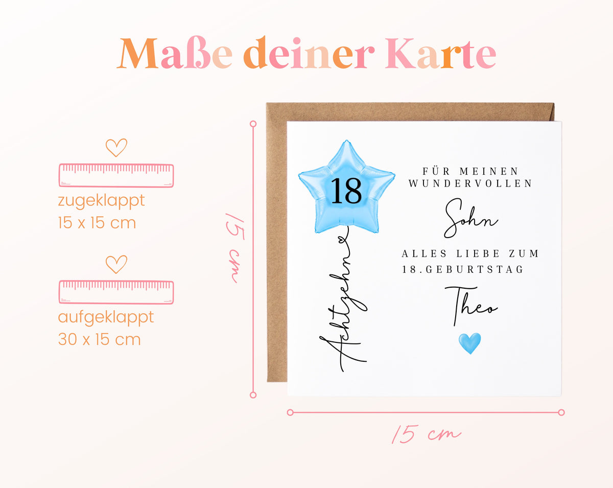 Personalisierte Geburtstagskarte mit Sternballon – 144__04_masse