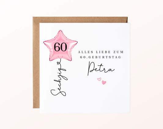 Personalisierte Geburtstagskarte mit Sternballon – 147__02_karte_pur_rose