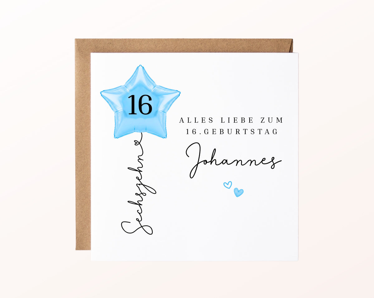 Personalisierte Geburtstagskarte mit Sternballon – 149__02_karte_pur_rose
