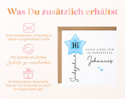 Personalisierte Geburtstagskarte mit Sternballon – 149__06_zusaetzlich