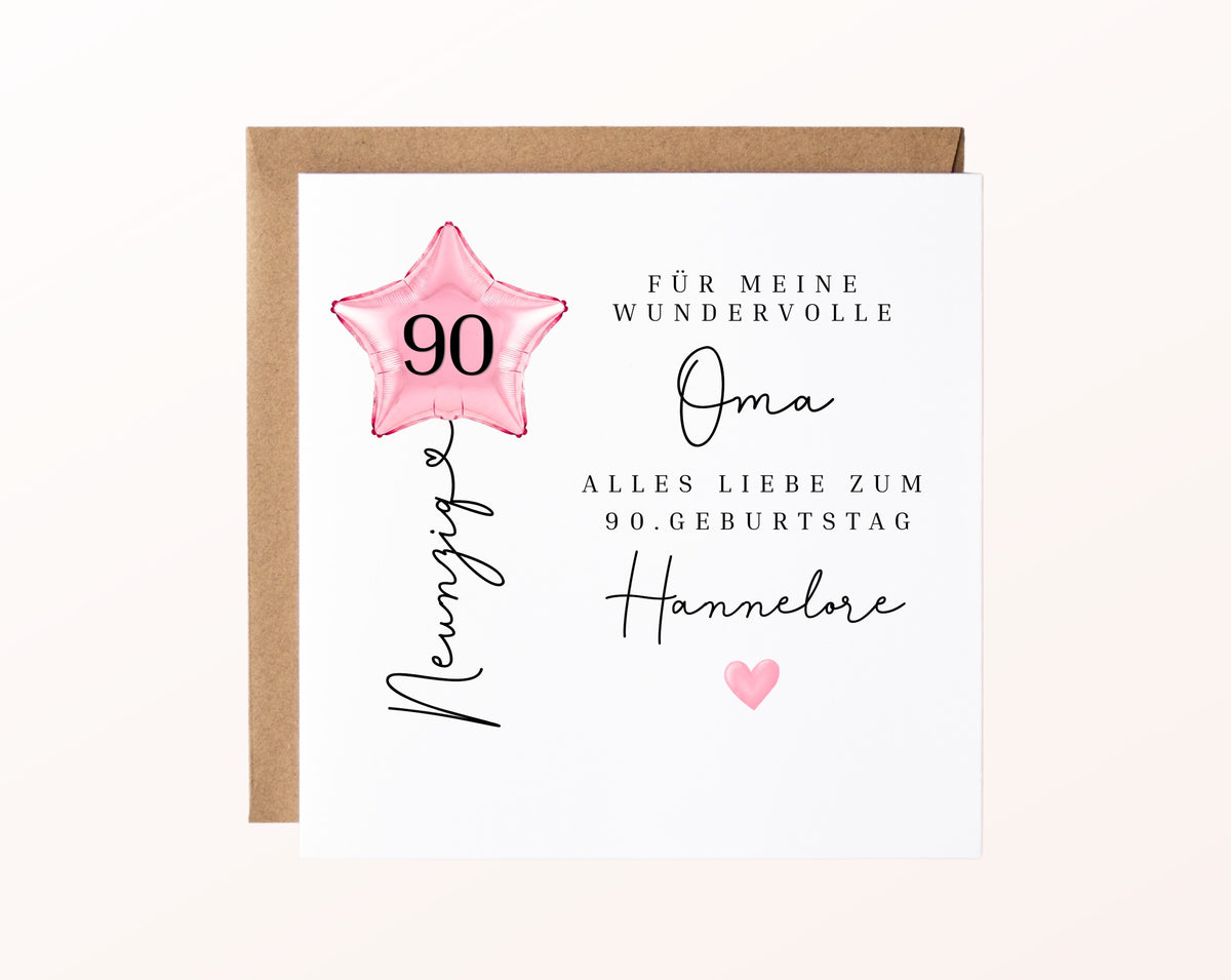 Personalisierte Geburtstagskarte mit Sternballon – 193__02_karte_pur_rose