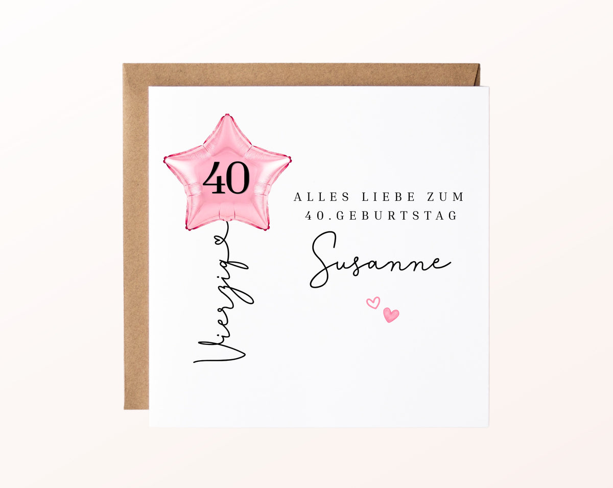 Personalisierte Geburtstagskarte mit Sternballon – 69__02_karte_pur_rose