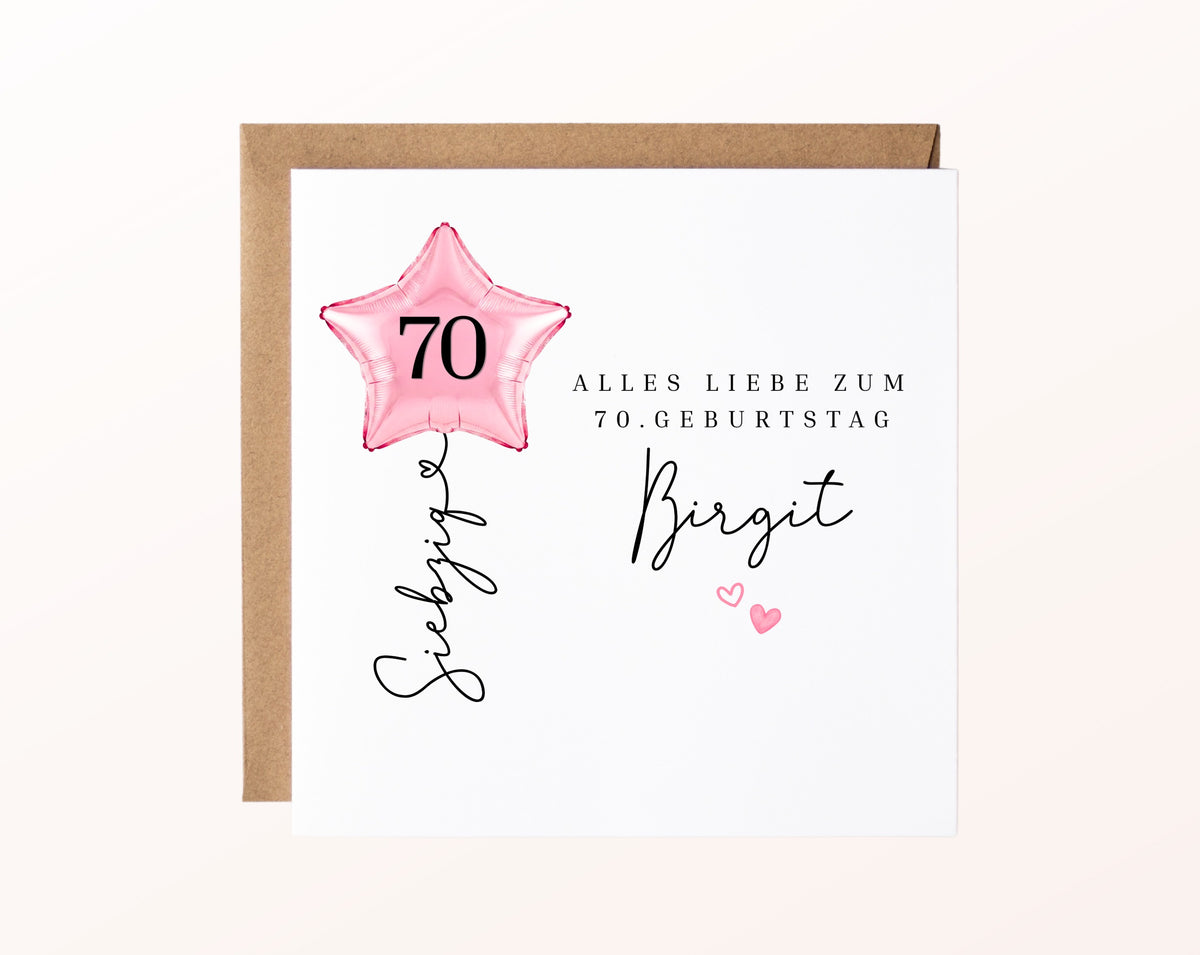 Personalisierte Geburtstagskarte mit Sternballon – 73__02_karte_pur_rose