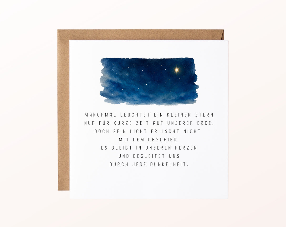 Trauerkarte – Ein kleiner Stern – Kartenmotiv