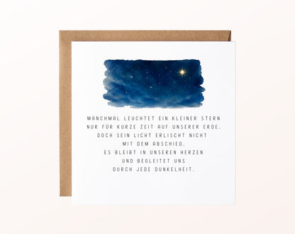 Trauerkarte – Ein kleiner Stern – Kartenmotiv