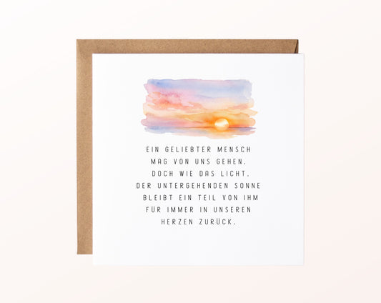 Trauerkarte – Ein geliebter Mensch – Kartenmotiv