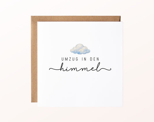Trauerkarte – Umzug in den Himmel – Kartenmotiv