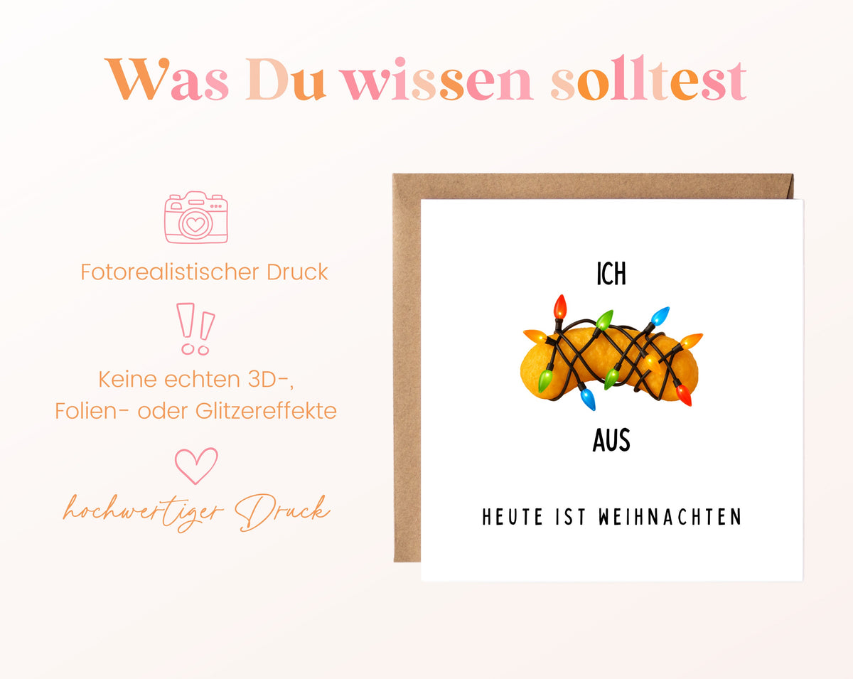 Weihnachtskarte – Ich flipp aus – Heute ist Weihnachten