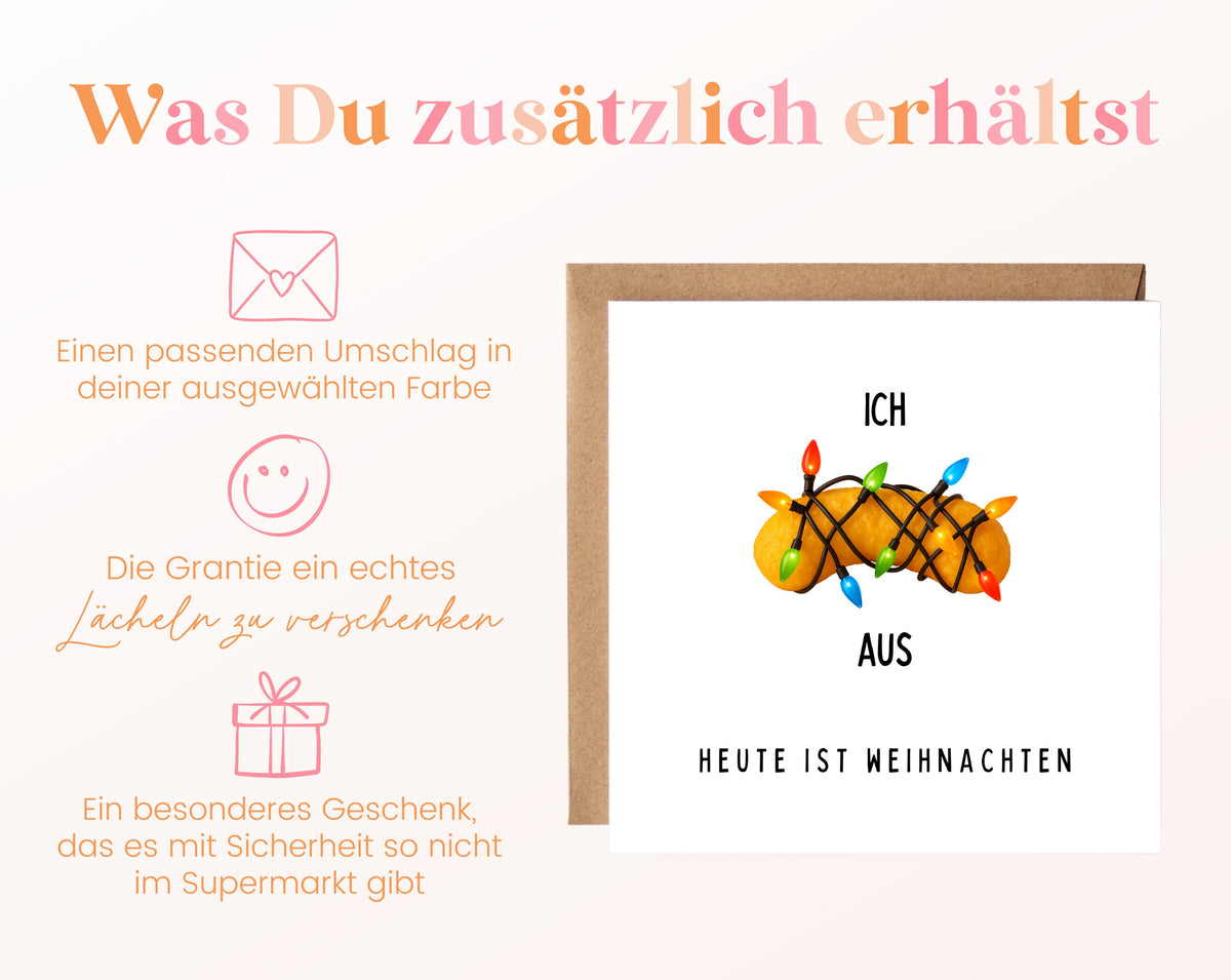 Weihnachtskarte – Ich flipp aus – Heute ist Weihnachten