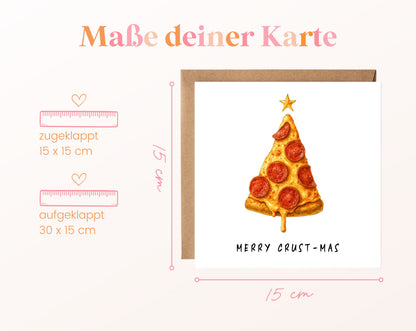 Weihnachtskarte – Pizza – Merry Crust-mas