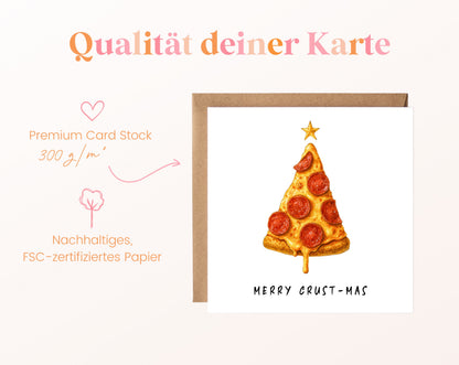 Weihnachtskarte – Pizza – Merry Crust-mas
